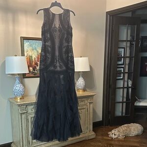 BCBGMaxAzria Black Lace Maxi Dress
